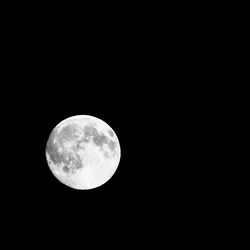 Low angle view of moon in sky