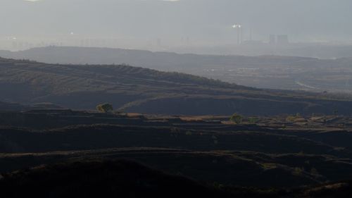 High angle view of landscape against sky