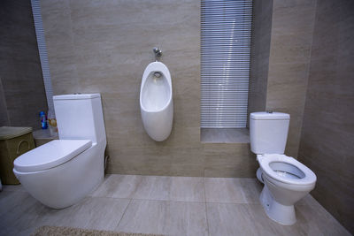 Toilet urinal bidet in the house