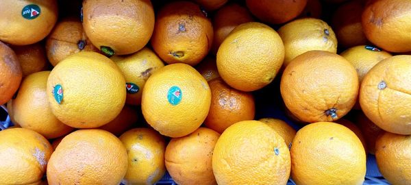 Full frame shot of oranges