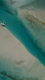 High angle view of beach