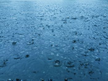 Full frame shot of wet rippled water