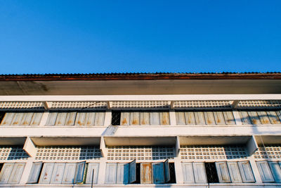 Building against clear blue sky