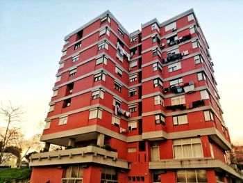 Low angle view of residential building against sky