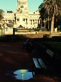 Building with trees in background