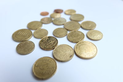 Close-up of coins