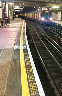 Railroad station at night