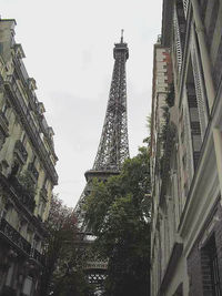 Low angle view of eiffel tower