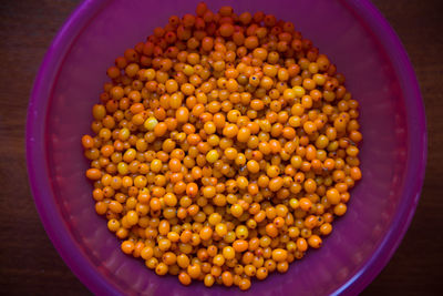 Directly above shot of fruits in container