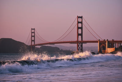 View of suspension bridge