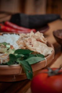 Close-up of food in plate