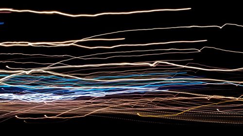 Light trails at night