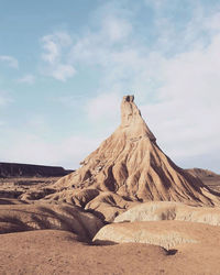 Scenic view of desert against sky