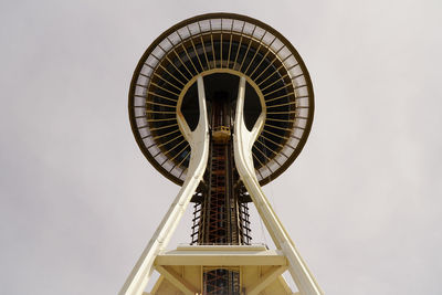 Low angle view of ferris wheel against sky