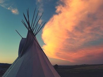 Low angle view of sky during sunset