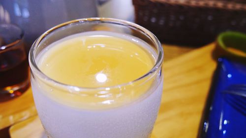 Close-up of drink on table