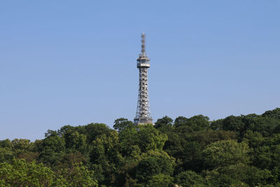 Low angle view of tower against sky