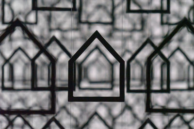 Abstract house patters in black and white