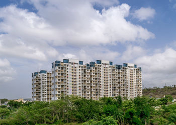 Low angle view of buildings against sky