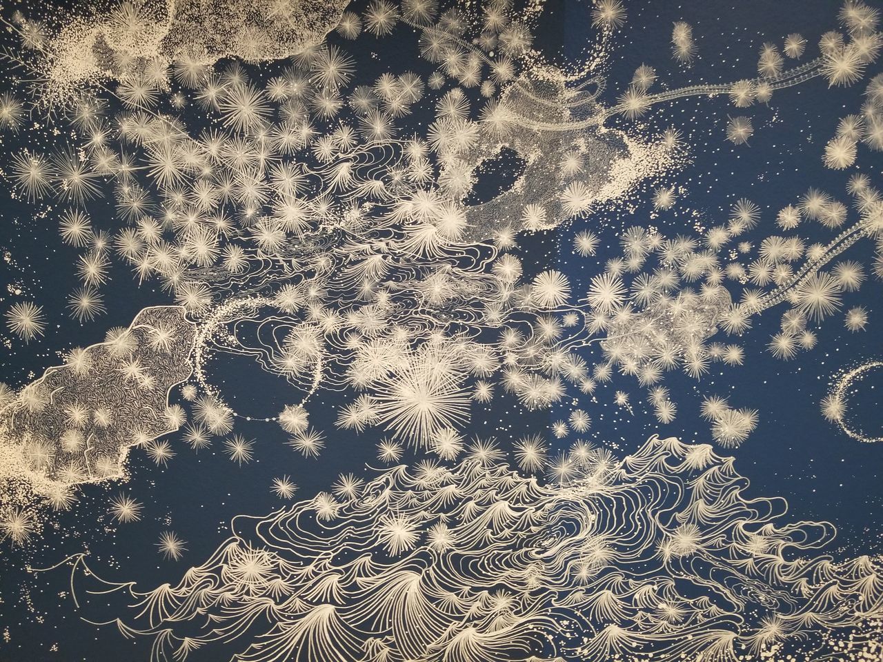 FULL FRAME SHOT OF SNOWFLAKES ON GLASS WINDOW