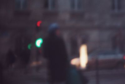 Defocused lights at night