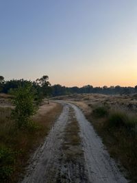 Scenic view of landscape against clear sky