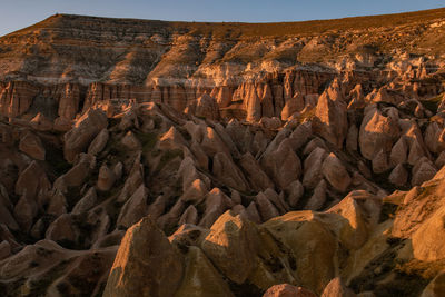 Rock formations on mountain