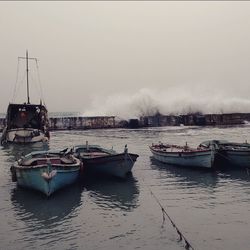 Boats in harbor