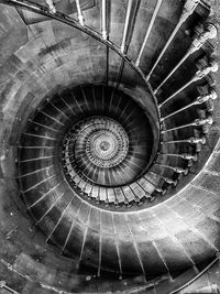 Directly above shot of spiral staircase