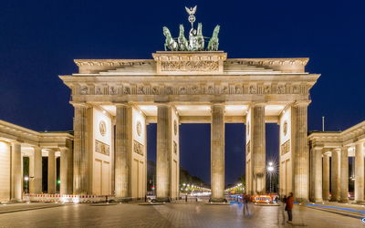 Illuminated brandenburg gate at night