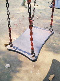 High angle view of swing in park