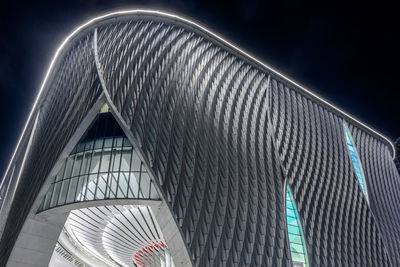 Low angle view of modern building against sky