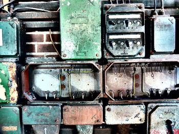 Full frame shot of rusty machine part