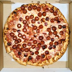 Close-up of pizza on table