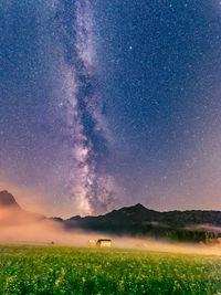 Scenic view of star field