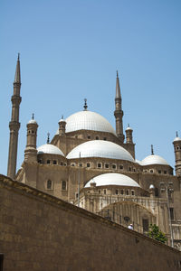 Low angle view of building against clear sky