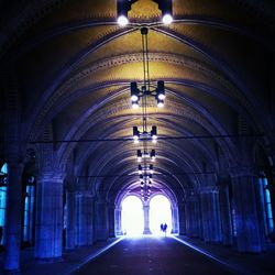 Interior of empty corridor