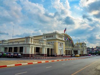 View of building against cloudy sky