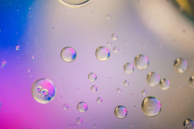 Full frame shot of wet bubbles