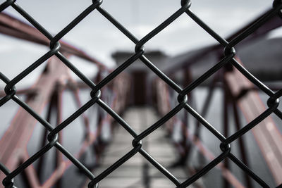 Close-up of chainlink fence