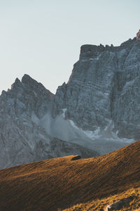 Scenic view of mountains against clear sky