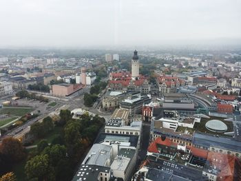 High angle view of city