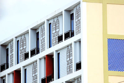 Low angle view of residential building against sky