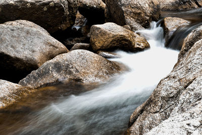 Scenic view of waterfall