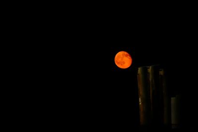 View of moon in the dark