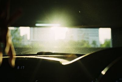 Close-up of car window