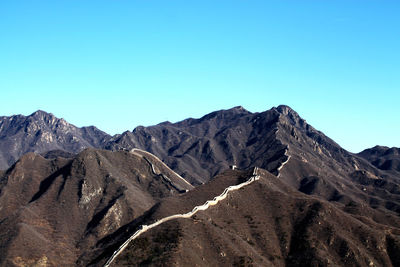Great wall of china in the mountains