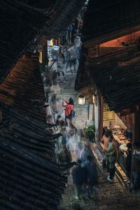 People walking in shopping mall