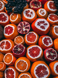 Full frame shot of orange fruits