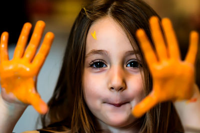 Close-up portrait of girl